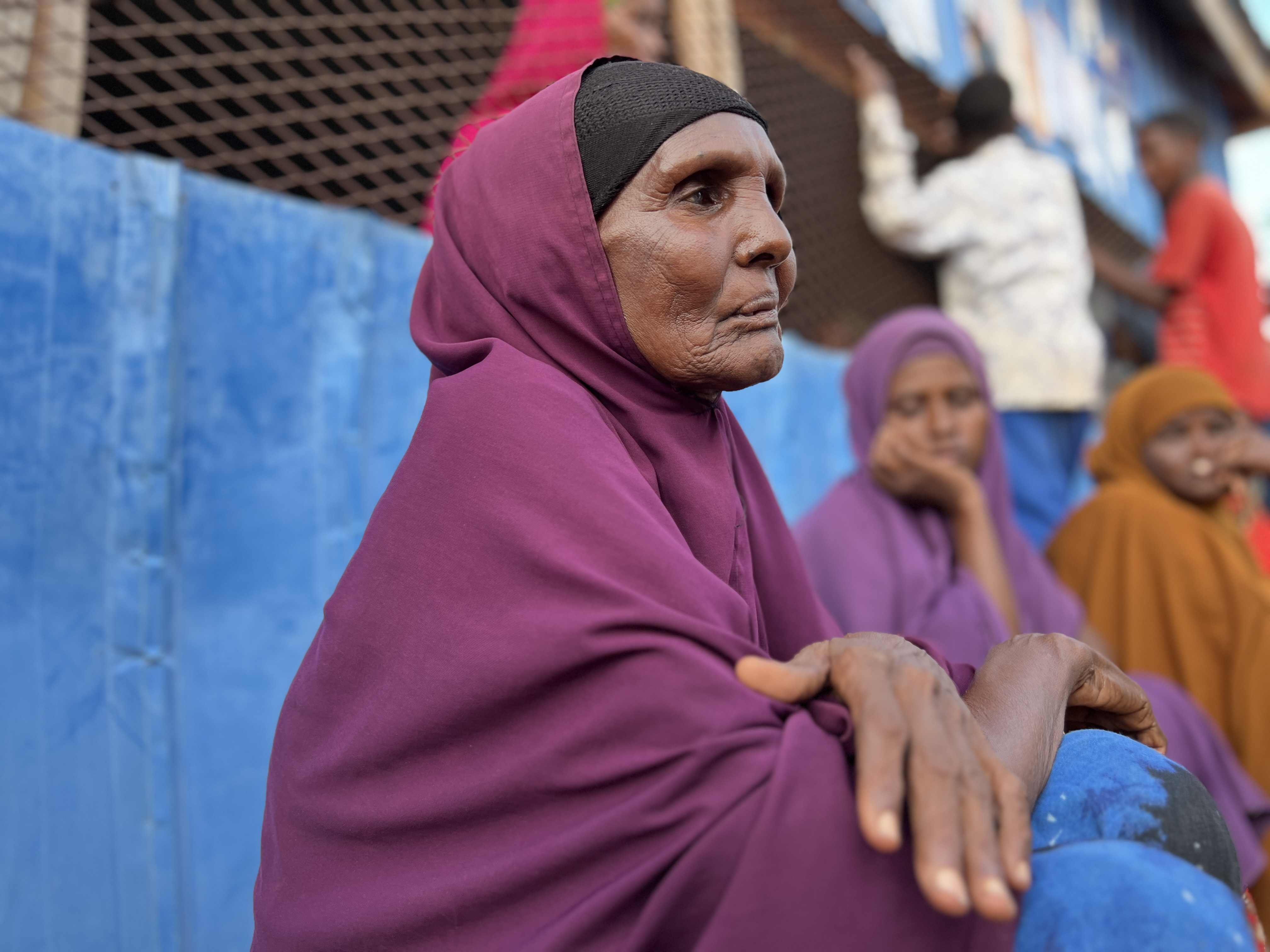 70-year-old Awuliya's home was destroyed by the floods. She is now living with her daughter.