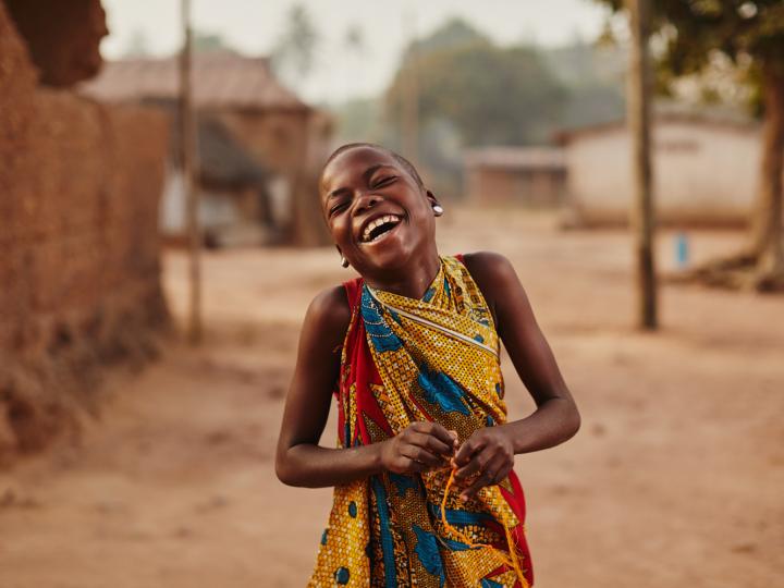 Smiling girl in Ghana