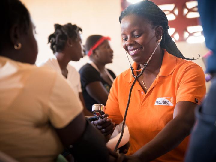 A World Vision Haiti health worker