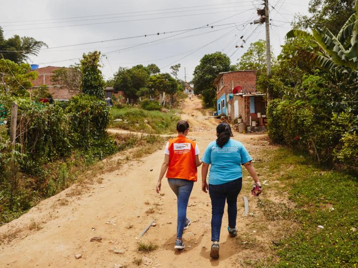 World Vision staff on the field