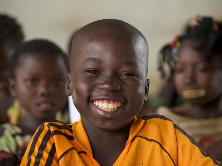 Beneficiaries of World Vision's school feeding programme in Bambari, Central African Republic.