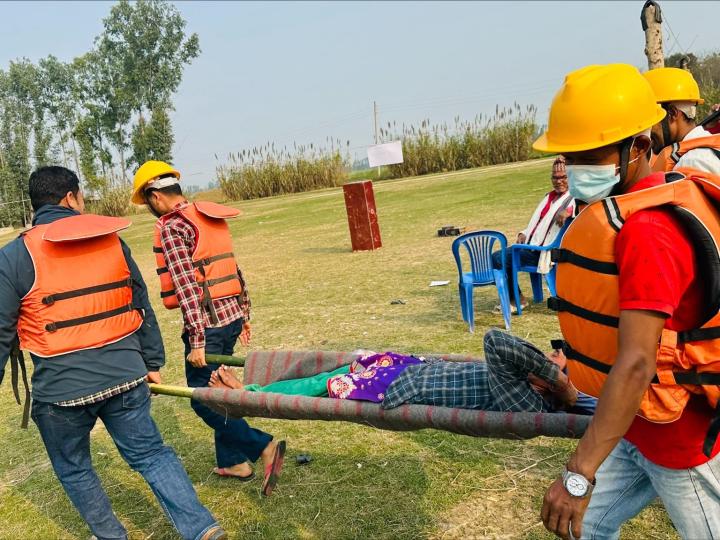 Mock drill to enhance disaster management capacity of community