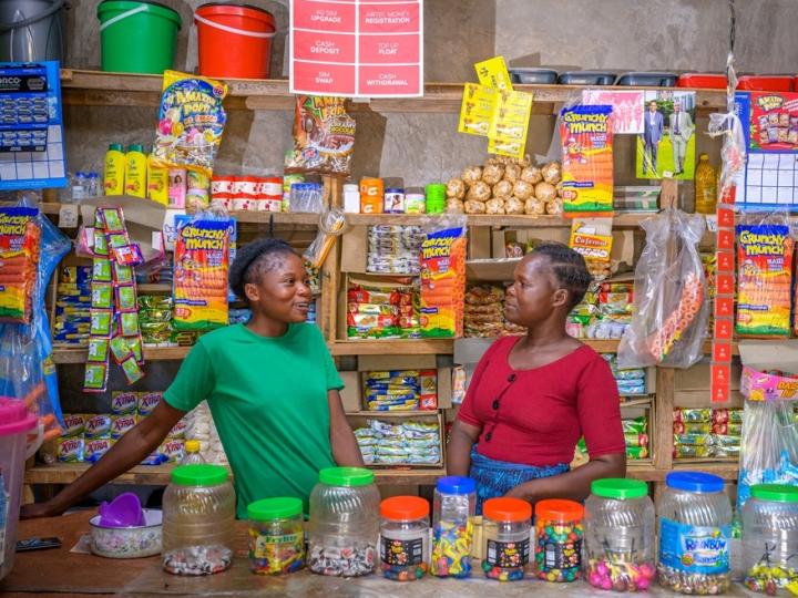 Two women in a shop