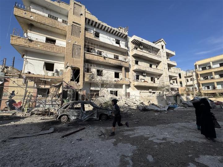 Destroyed building in Syria