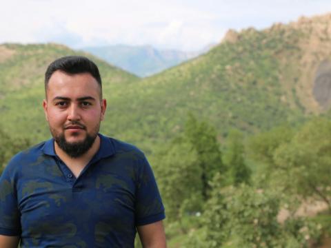 Ayham, as a refugee in Akre, Duhok, Kurdistan Region of Iraq.