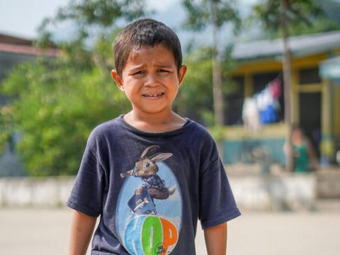 Omar, 6, cannot go home. It doesn’t exist anymore.